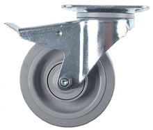 Swivel castor plate fixing hole distance 105x77mm H 200mm with swivel brake -20 up to +80°C ø 160mm - 700244