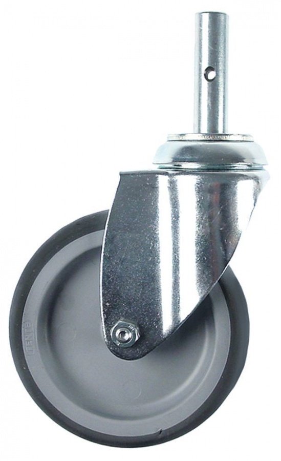 Swivel castor spigot H 160mm spigot-ø 10mm -20 up to +60°C ø 125mm wheel width 32mm - 700245
