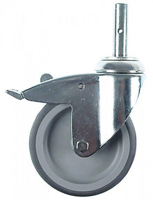  Swivel castor with swivel brake ø 125mm spigot housing stainless steel capacity 100kg - 700246