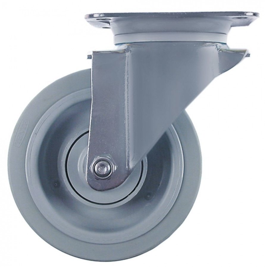 Swivel castor plate fixing hole distance 105x75mm H 200mm without brake -20 up to +80°C ø 160mm - 700248