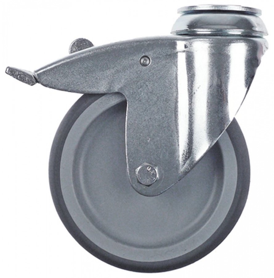 Swivel castor bolt hole H 160mm with swivel brake bolt hole ø 11mm -20 up to +60°C ø 125mm - 700254