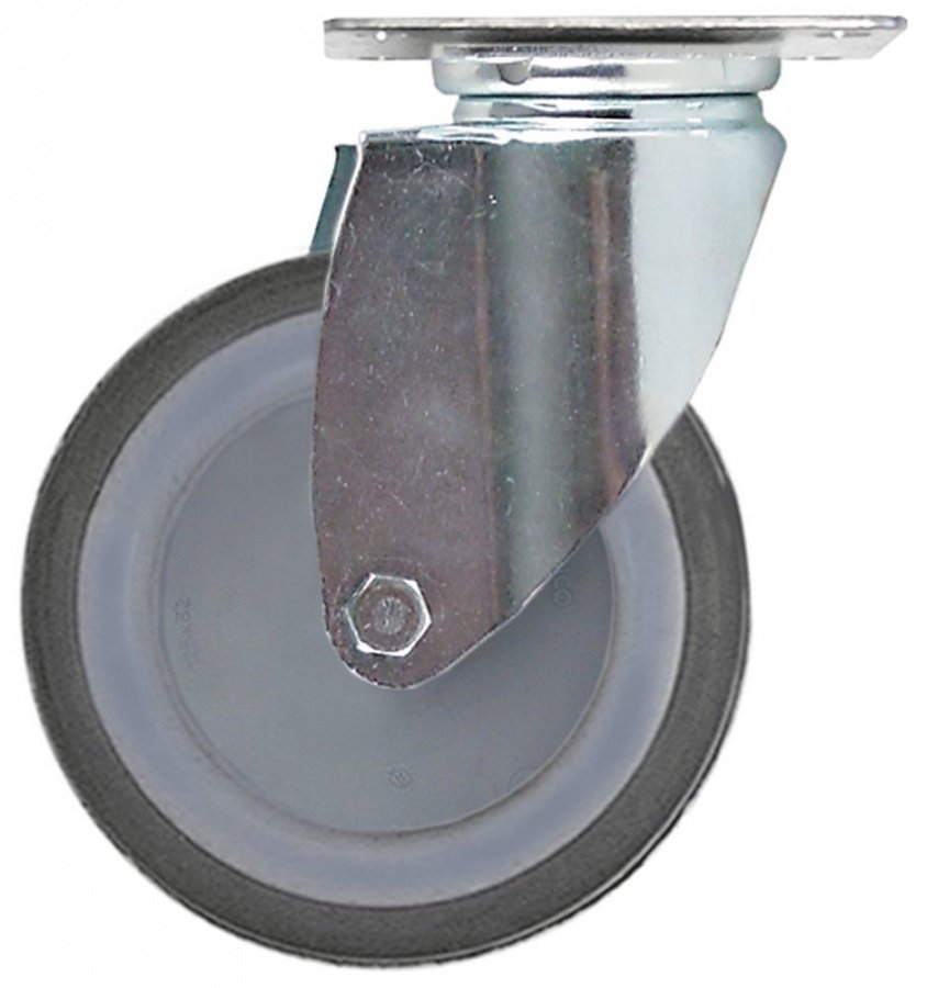 Swivel castor plate fixing hole distance 75x50mm H 160mm -20 up to +60°C ø 125mm wheel width 32mm - 700255