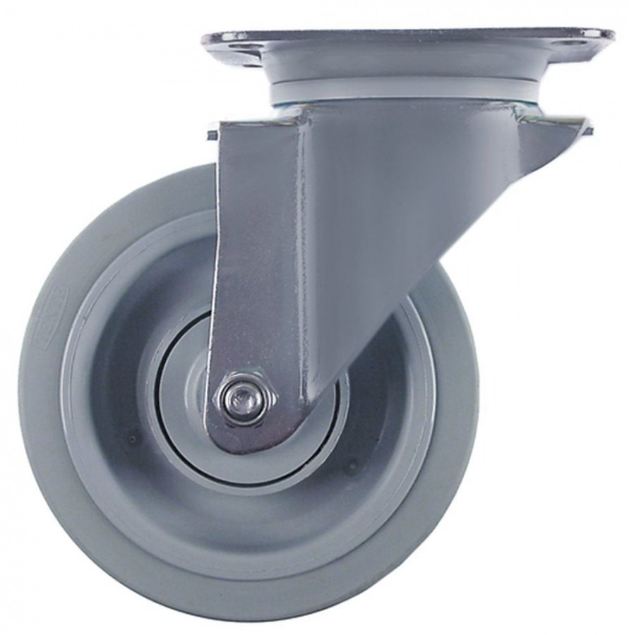  Swivel castor ø 200mm plate fixing housing stainless steel plate size 140x110mm - 700261