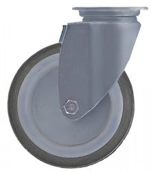 Swivel castor ø 125mm plate fixing housing stainless steel plate size 77x67mm - 700264