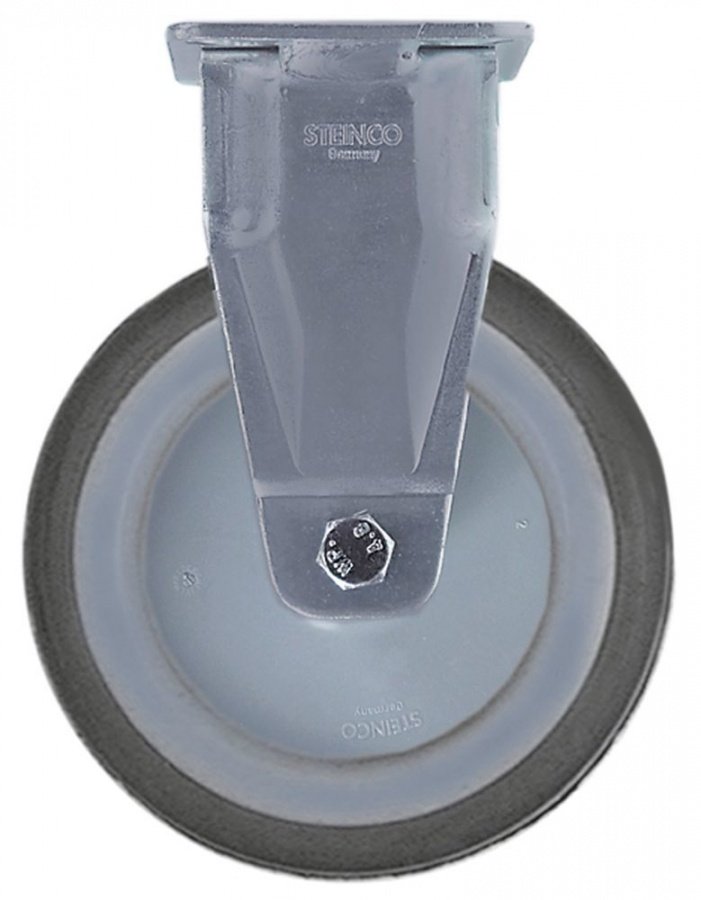  Fixed castor ø 125mm plate fixing housing stainless steel plate size 77x67mm - 700266