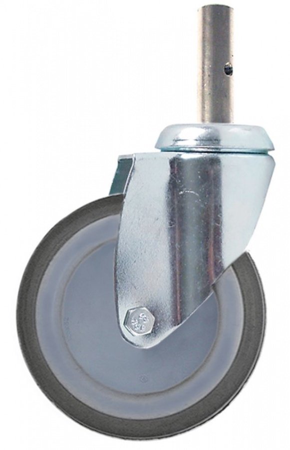 Swivel castor spigot H 163mm spigot-ø 18mm -20 up to +60°C ø 125mm wheel width 32mm - 700288