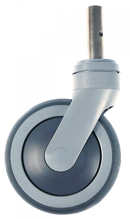 Swivel castor ø 125mm spigot housing plastic capacity 100kg spigot hight 62mm spigot-ø 18mm - 700302