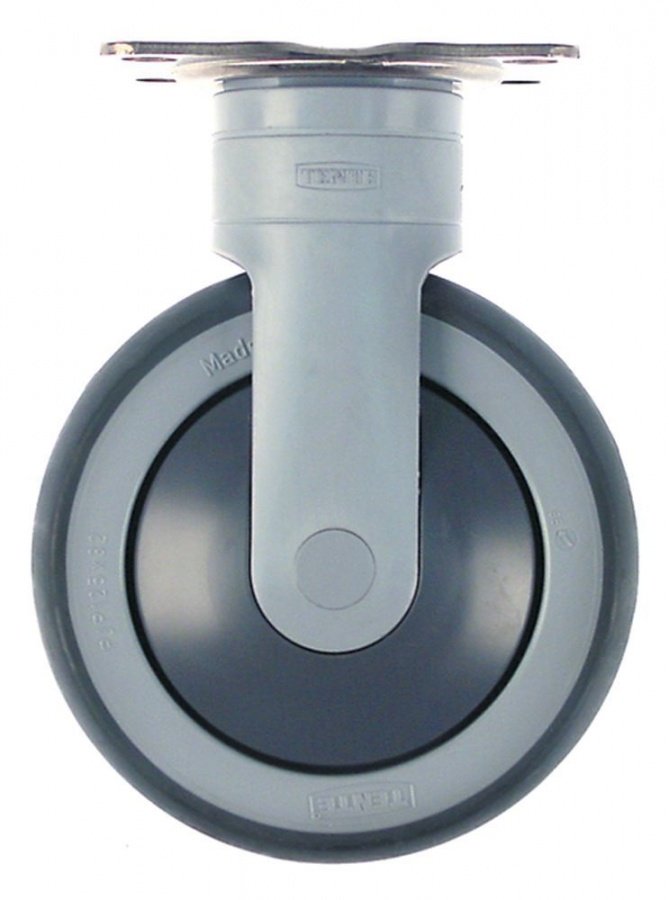 Fixed castor plate clamping 95x70mm hole distance 75x50mm H 166mm -20 up to +60°C - 700306