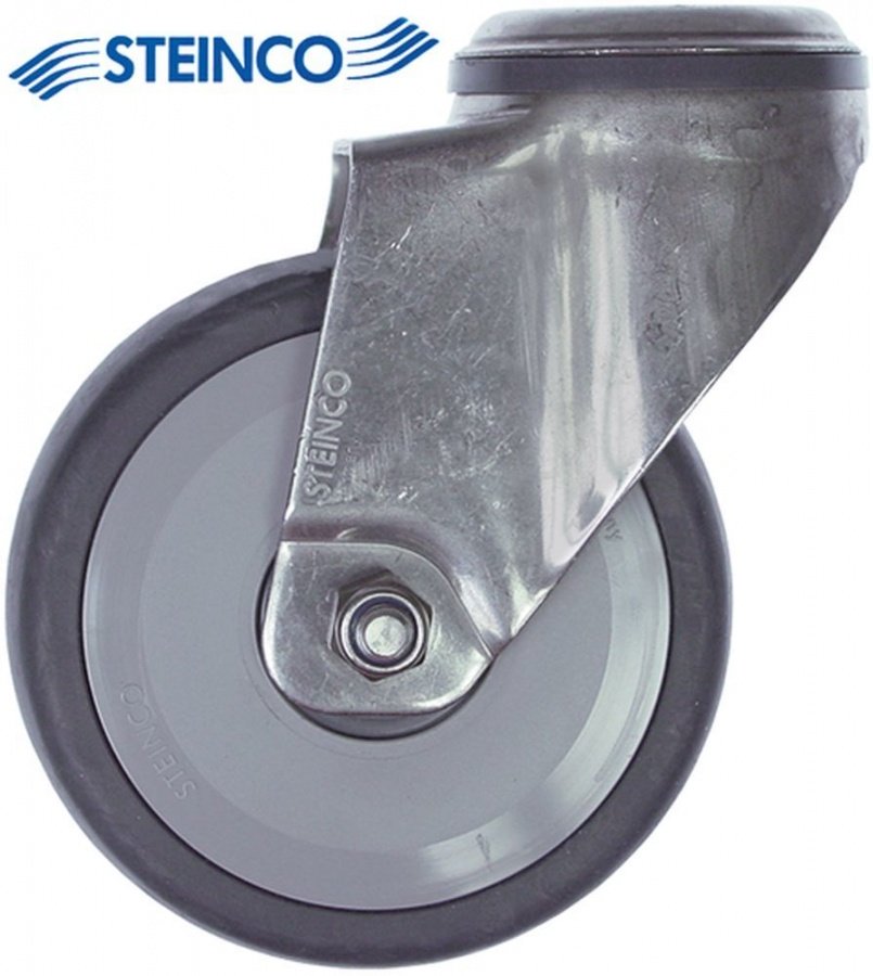 Swivel castor bolt hole H 135mm bolt hole ø 10,5mm ø 100mm wheel width 32mm housing SS - 700322