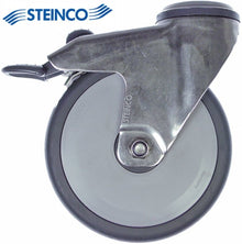 Swivel castor bolt hole H 158mm bolt hole ø 10,5mm ø 125mm wheel width 32mm housing SS - 700325