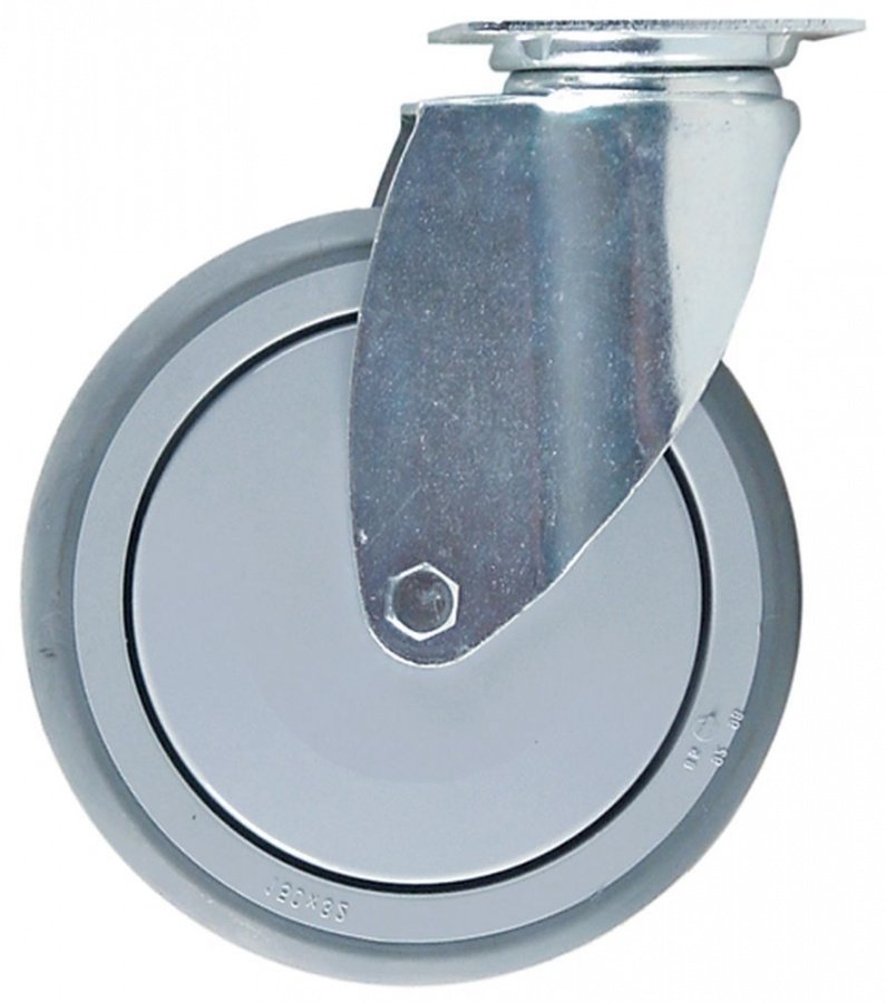 Swivel castor plate fixing hole distance 61.5x51.5mm H 185mm -20 up to +60°C - 700337