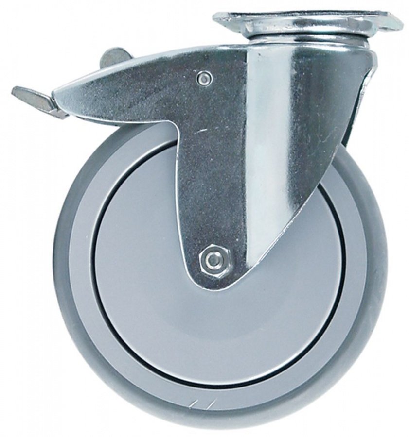 Swivel castor plate fixing hole distance 61.5x51.5mm H 185mm -20 up to +60°C - 700338