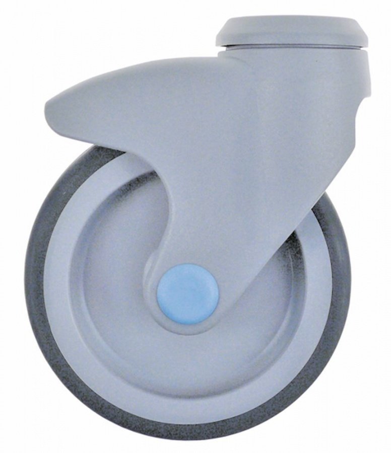 Swivel castor bolt hole H 161mm bolt hole ø 13mm ø 125mm wheel width 30mm housing polypropylene - 700367