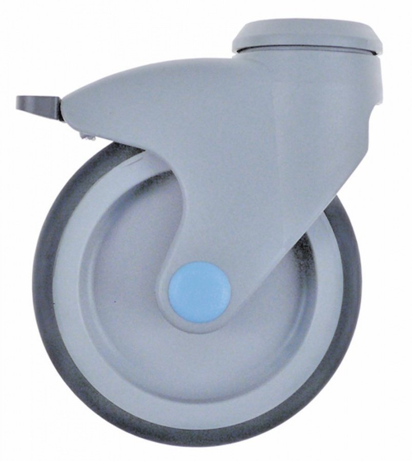 Swivel castor bolt hole H 135mm with brake bolt hole ø 13mm ø 100mm wheel width 30mm - 700368