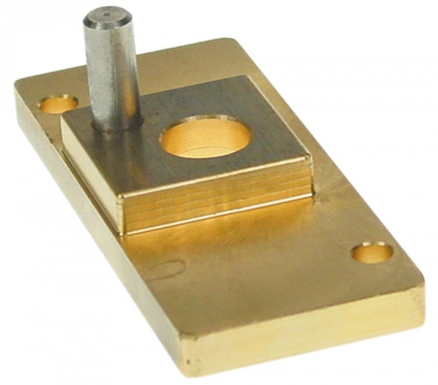 Flange for door handle brass L 95mm W 40mm H 15mm hole ø 14mm - 700472
