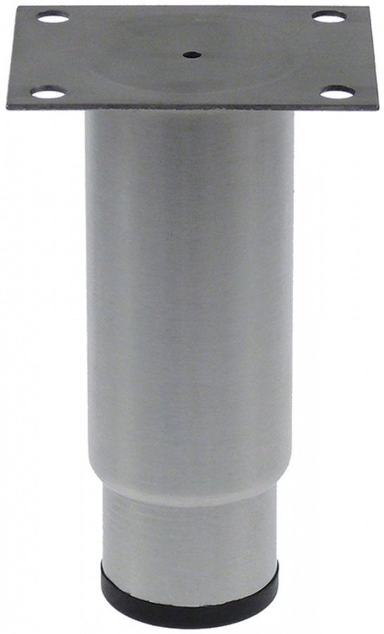  Equipment foot tube ø 57mm plate size 80x100mm hole distance 60x78mm H 135-215mm SS size 2 1/4" - 700712