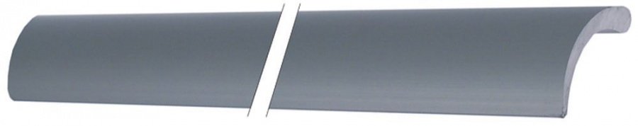  Handle rod L 515mm half-round aluminium - 700790