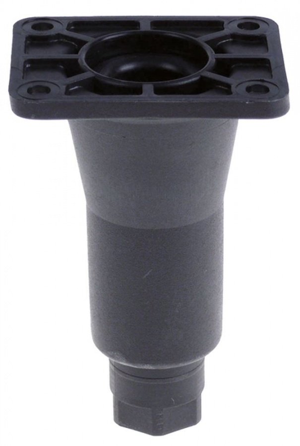 Equipment foot plate size 80x100mm hole distance 60x80mm H 150-180mm plastic - 700848