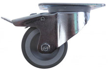 Swivel castor with flange plate with brake ø 80mm bearing slide bearing - 700851