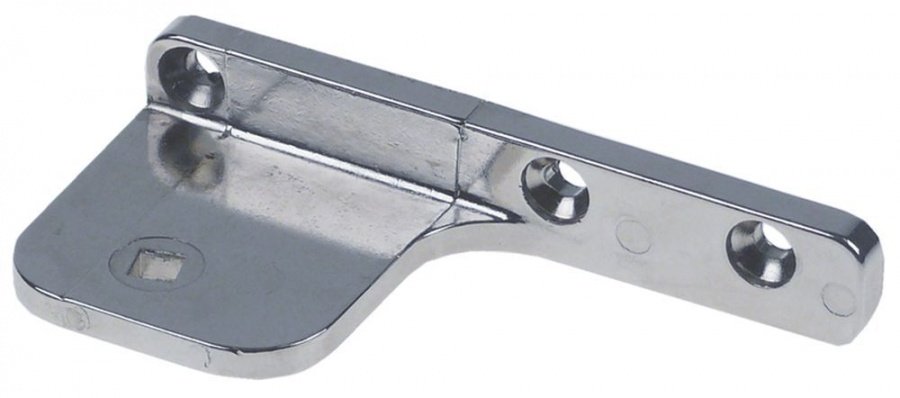 Hinge camp mounting pos. left L 100mm W 48mm H 17mm zinc die cast, chrome-plated - 700879