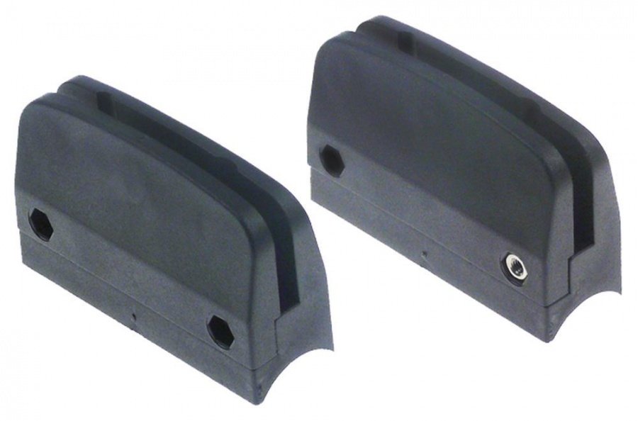 Bracket complete for glass plate plastic L 80mm W 26mm H 49mm - 700907