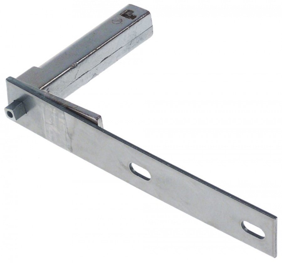 Balama utilaj frigo versiune veche, montare sus, L 195 x 30 mm, H 116 mm, L ax 11 mm, intre gauri 76 mm - 700958