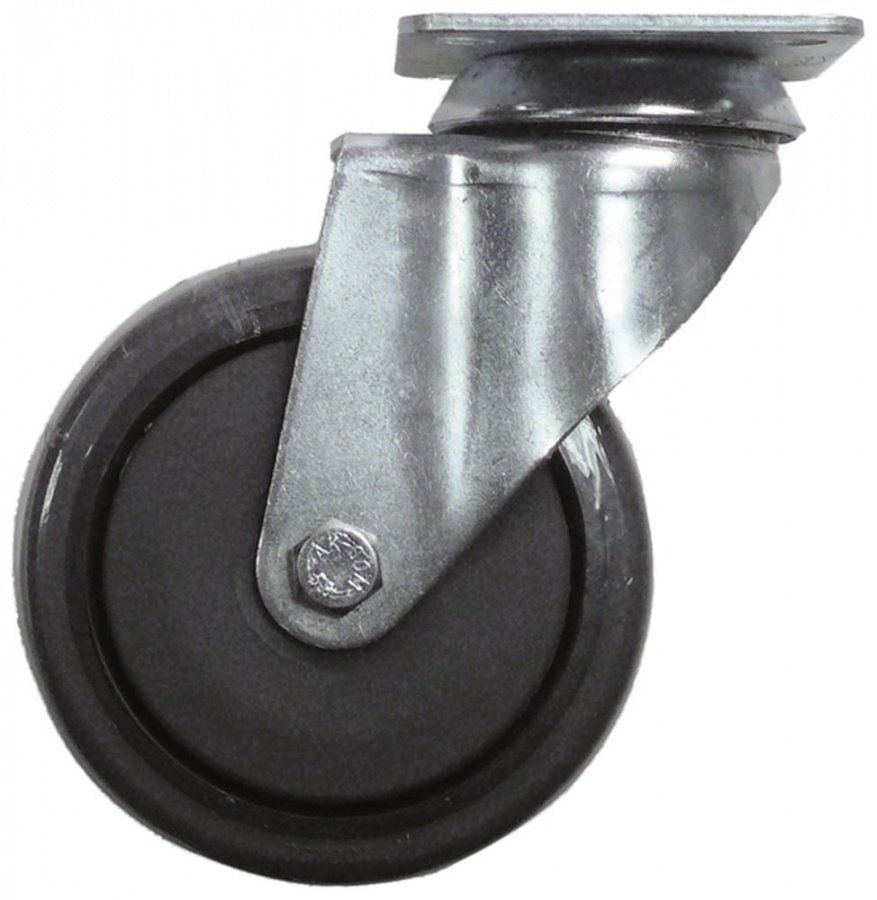  Swivel castor ø 100mm plates fixing 70x80mm hole distance 50/60mm bearing ball bearing H 135mm - 700978