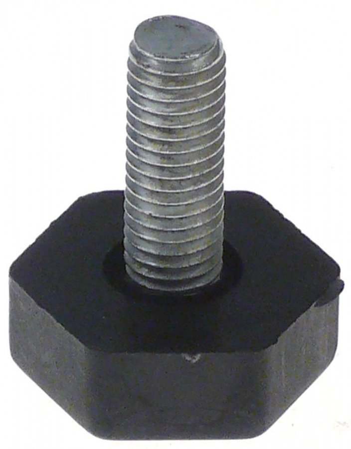 Equipment foot thread M10 thread L 27mm H 41mm ø 29mm plastic WS 30 Qty 1 pcs - 701006