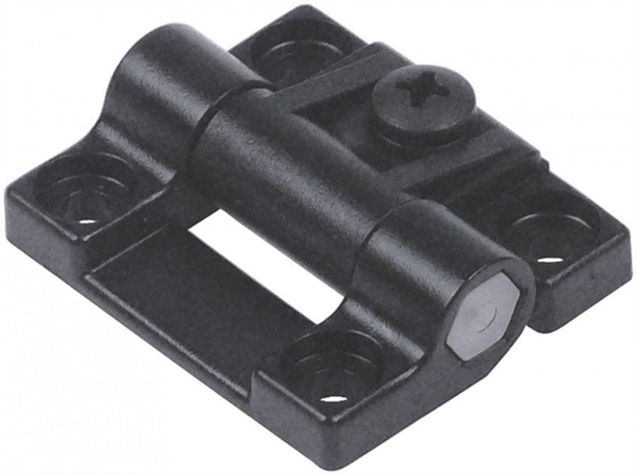 Hinge controllable L 43mm W 37mm for ice container mounting distance 26/32mm plastic - 701030