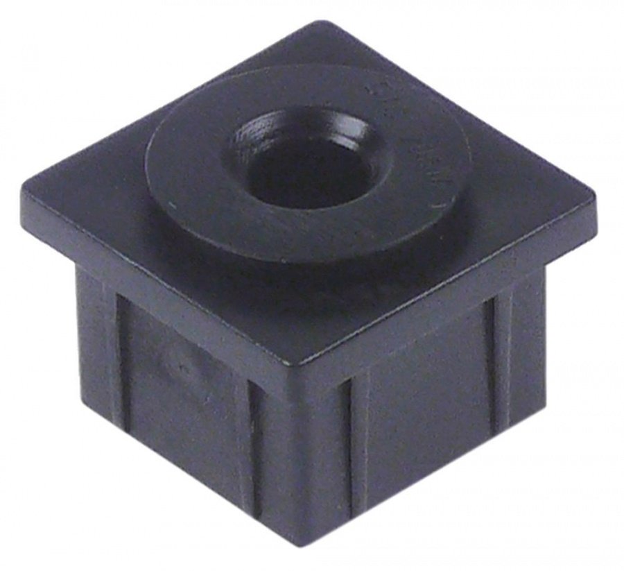  Bush L 25,5mm W 25,5mm H 2,5mm ID ø 7,5mm black mounting measurements 22x22mm for door hinge - 701050