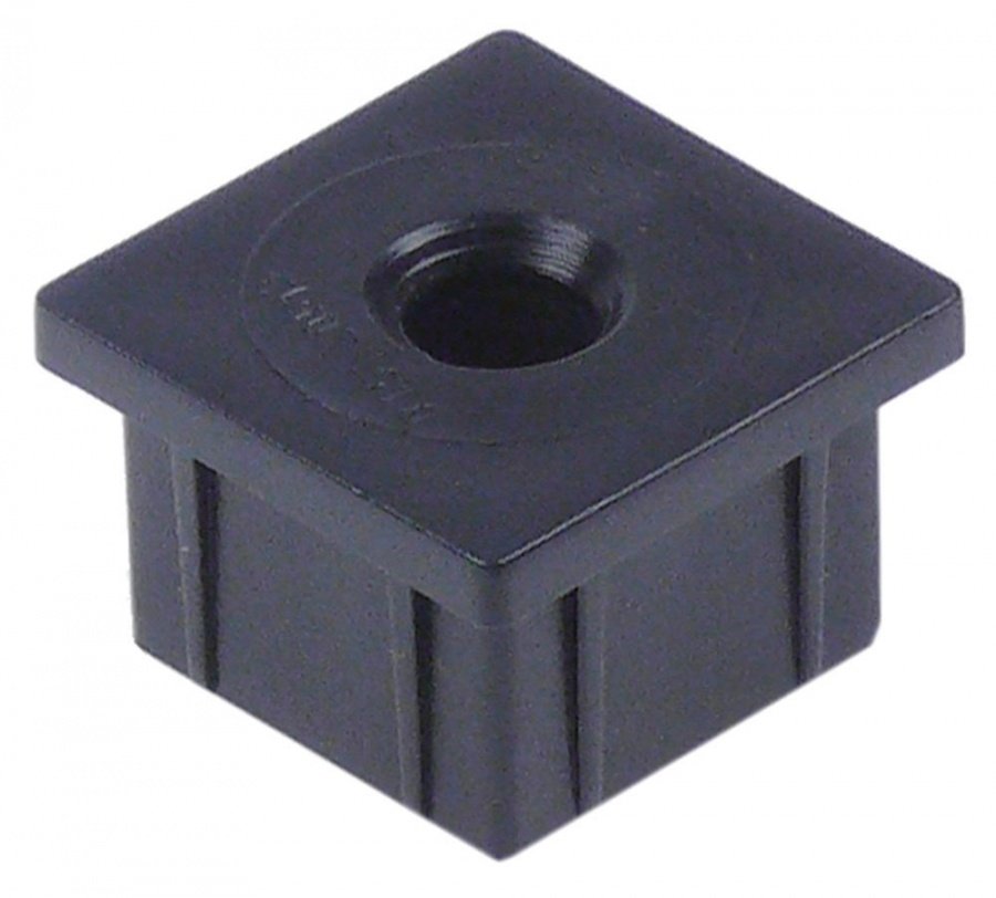  Bush for door hinge ID ø 7,5mm L 25,5mm W 25,5mm black mounting measurements 22x22mm H 0mm - 701051