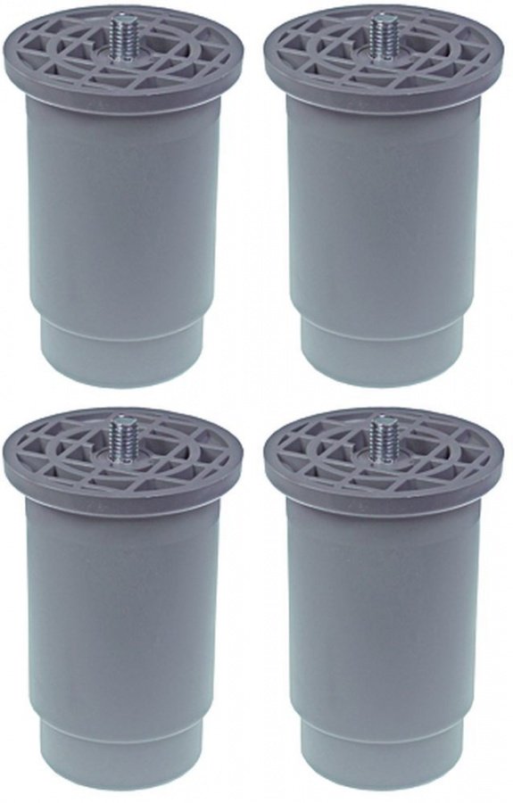 Equipment feet kit tube ø 65mm thread M10 thread L 10mm H 115-180mm plastic size 2" - 701057