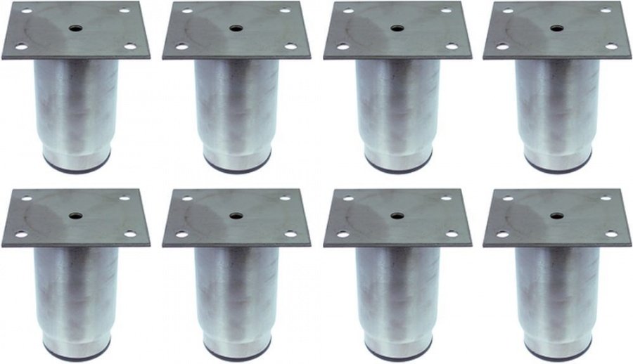  Equipment foot plate size 82x100mm H 120-180mm SS size 2" Qty 8 pcs - 701063