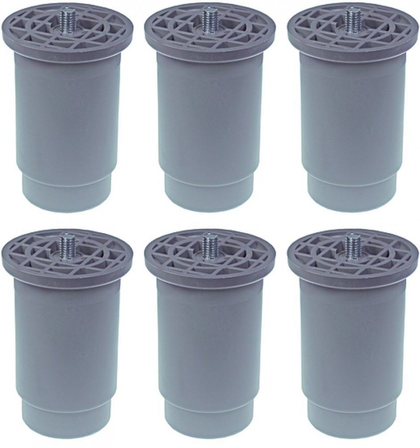  Equipment foot tube ø 2"mm thread M10 thread L 10mm H 120-180mm plastic size 2" - 701064