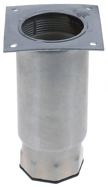 Equipment foot tube ø 64mm plate size 82x82mm hole distance 65x65mm H 135-200mm SS size 2 1/2" - 701100
