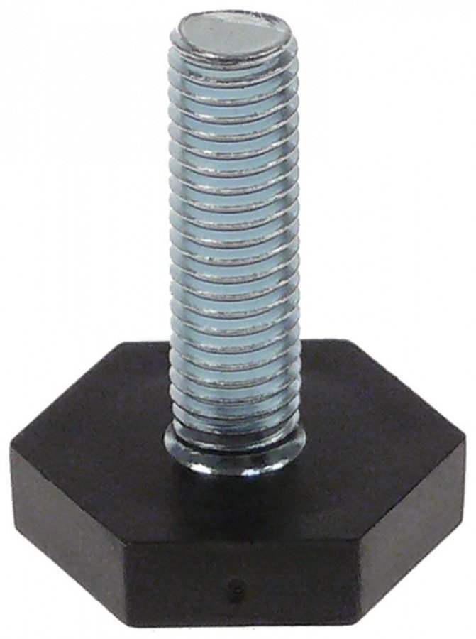 Equipment foot thread M10 plastic H 43mm WS 30 thread L 35mm Qty 1pcs - 701112
