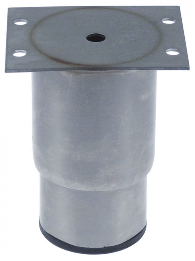  Equipment foot tube ø 64mm plate size 70x90mm hole distance 35x76mm H 115-155mm SS size 2 1/2" - 701132