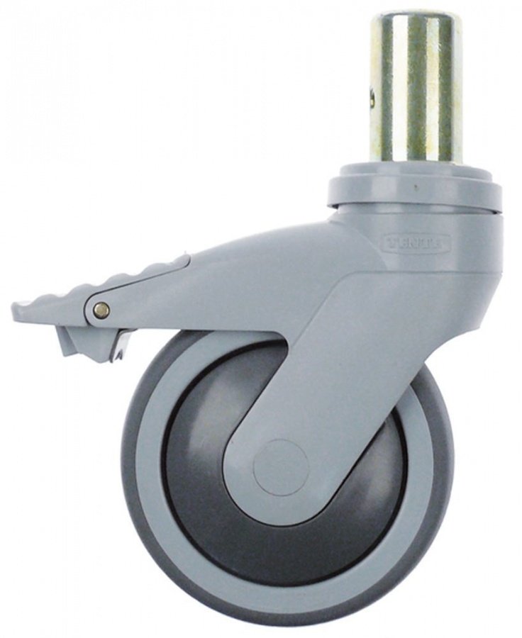 Swivel castor spigot H 137mm with swivel brake spigot-ø 28mm -20 up to +60°C ø 100mm - 701175