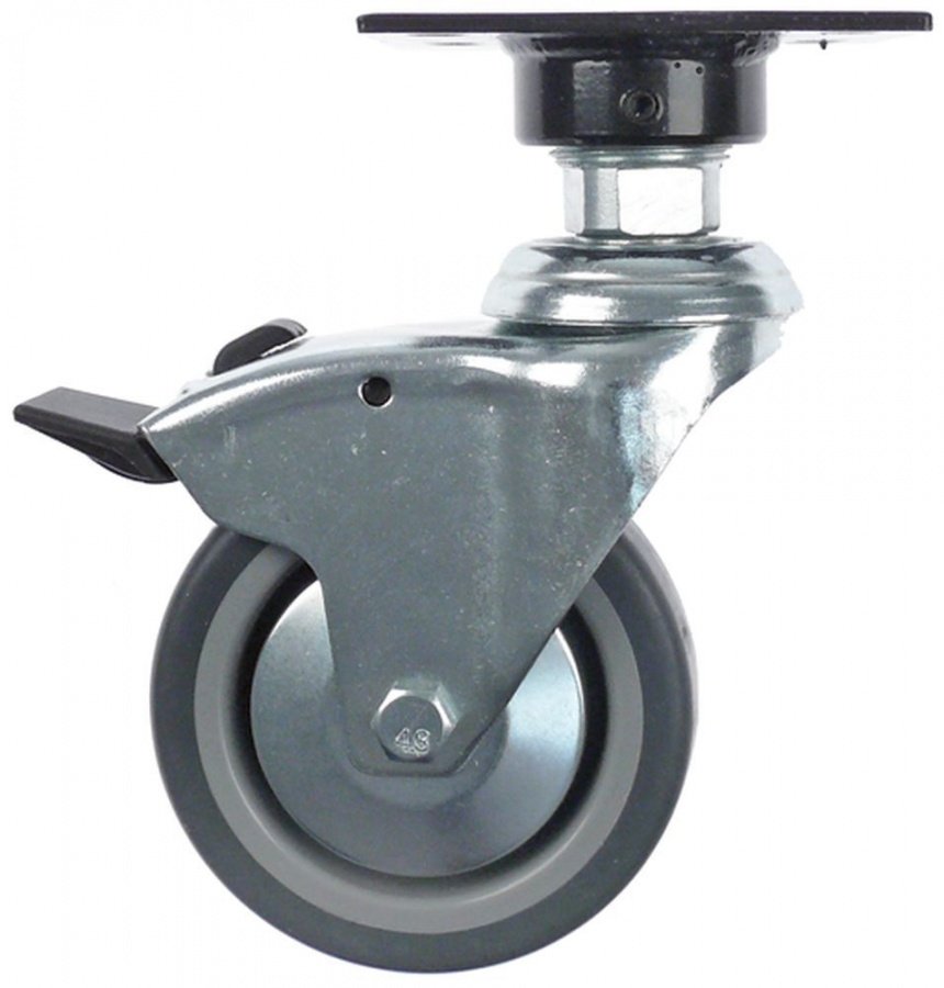  Swivel castor with swivel brake ø 100mm plates fixing 96x90mm plate size 95x90mm - 701200
