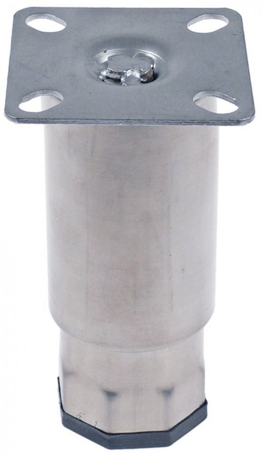  Equipment foot tube ø 64mm plate size 85x85mm hole distance mm H 145-165mm SS size 2 1/2" - 701322