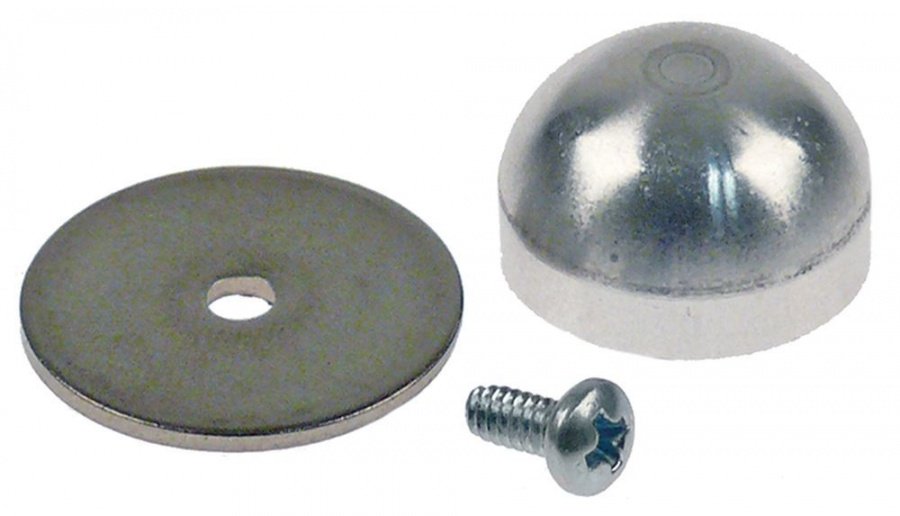 Button H 12,2mm ø 22mm silver Qty 1 pcs - 701370