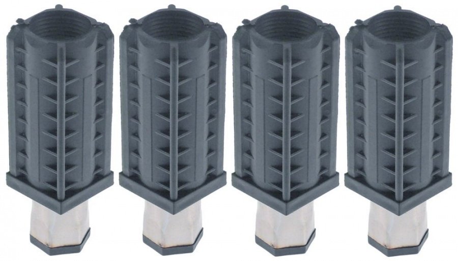 Equipment foot plastic/SS H 23-92mm thickness 1-1.2mm pipe type 40x40 - 701391