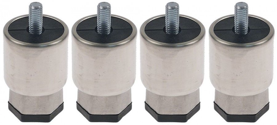 Equipment feet kit thread M8 tube ø 38mm SS H 55-65mm size 1 1/2" thread L 15mm Qty 4pcs - 701392