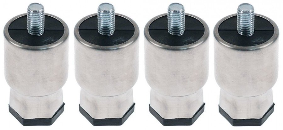 Equipment feet kit thread M10 tube ø 38mm SS H 55/60mm size 1" capacity 200kg thread L 15mm - 701393
