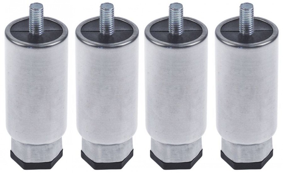 Equipment feet kit thread M8 tube ø 38mm SS H 82-100mm size 1" thread L 15mm Qty 4pcs - 701394