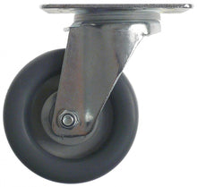 Swivel castor ø 100100mm plate fixing housing chrome-plated steel plate size 105x85mm - 701441