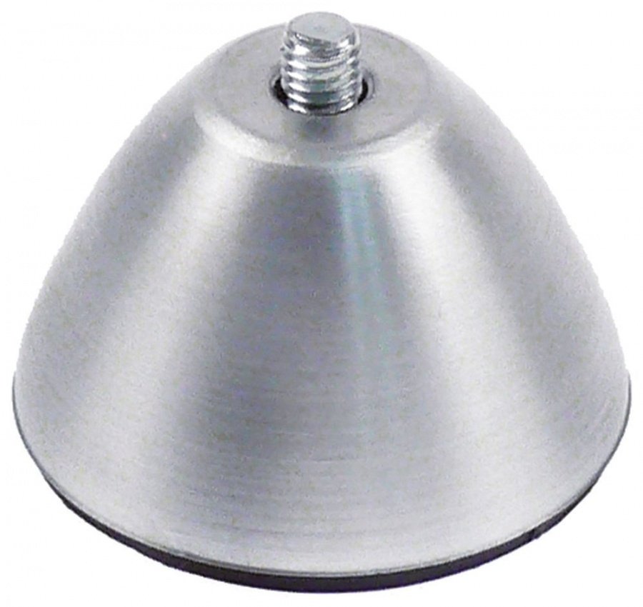Equipment foot thread M5 thread L 13mm H 25mm ø 37,5mm aluminium conical Qty 1 pcs bore ø 6mm - 701451