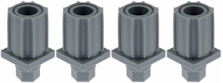 Set 4 picioare grosime perete 1,2-1,5mm tip de țeavă 40x40 P 4bucăți plastic - 701507