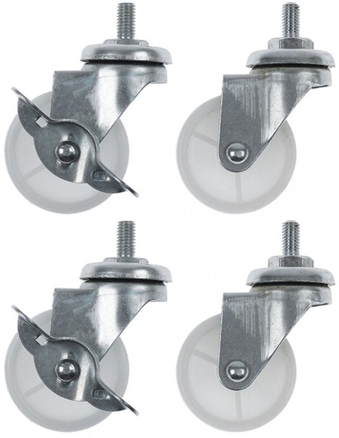  Set de roți cu bolț filetat 2x cu mecanism de blocare orientabil ø bolț 8mm - 701543