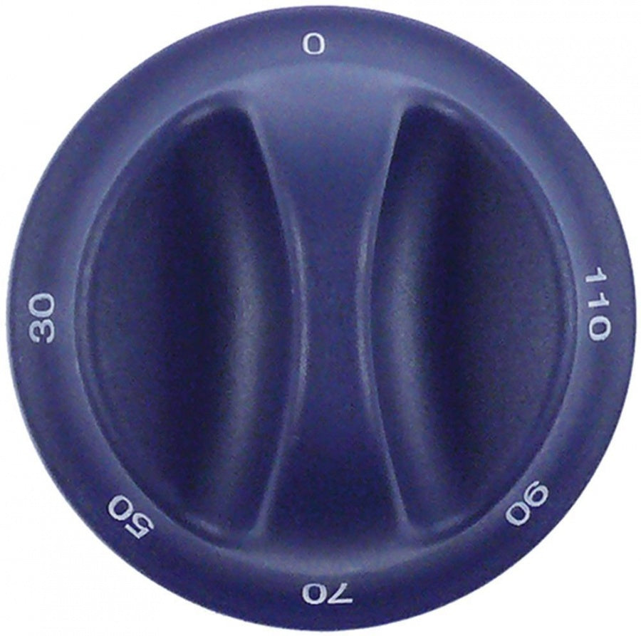 Knob thermostat t.max. 110°C 0-110°C ø 75mm shaft ø 6x4.6mm shaft flat upper blue - 701605